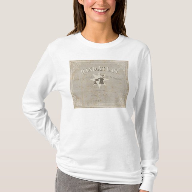 Titelblatt-Handatlas der Teile Erde T-Shirt (Vorderseite)