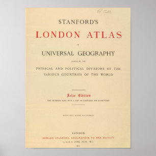 Titelblatt-Stanfords London-Atlas Poster