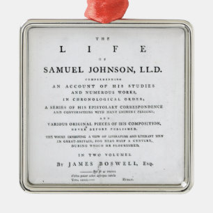 Titelblatt, 'vom Leben von Samuel Johnson Silbernes Ornament