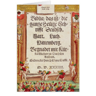 Titelblatt von der Luther Bibel, c.1530