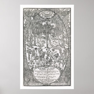 Titelblatt 'von der Paradisi Sohle; Paradisus Poster
