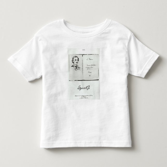 Titelblatt von "Les Poemes" durch Edgar Allan Poe Kleinkind T-shirt (Vorderseite)
