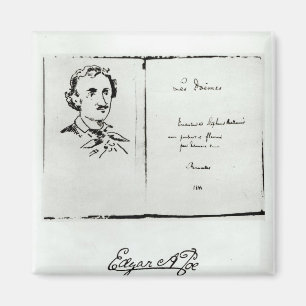 Titelblatt von "Les Poemes" durch Edgar Allan Poe Magnet