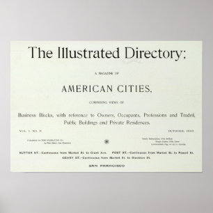Titelblatt von San Francisco Kalifornien Poster