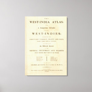 Titelblatt Westindien-Atlas Leinwanddruck