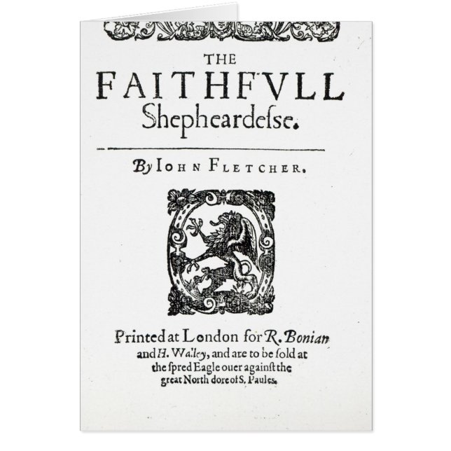 Titelblatt 'zu den Faithfull Shepherdess (Vorne)