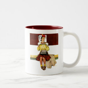 Titelmädchen Zweifarbige Tasse