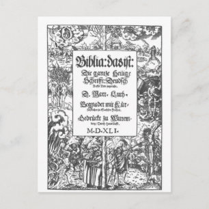 Titelseite Alte Lutherbibel Postkarte