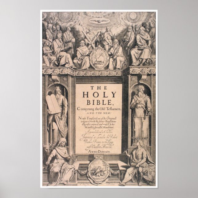 Titelseite der antiken ersten Ausgabe King James B Poster (Vorne)