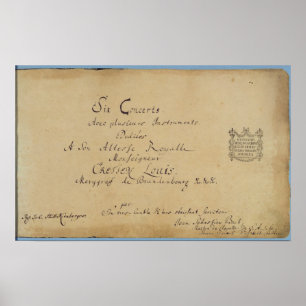 Titelseite der "Brandenburger Konzerte" Poster