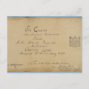 Titelseite der "Brandenburger Konzerte" Postkarte