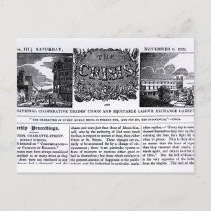 Titelseite der "National Co-operative Trades" Postkarte