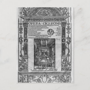 Titelseite der Oper Ciceronis, veröffentlicht 1520 Postkarte