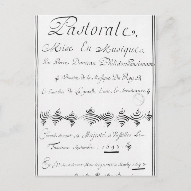 Titelseite der "Pastorale" Postkarte (Vorderseite)