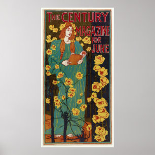 Titelseite des Jahrhunderts 1896 Juni von Rhead Poster