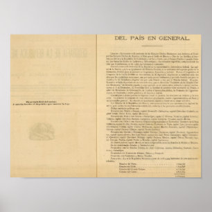 Titelseite des Mexikoatlas von 1874 Poster