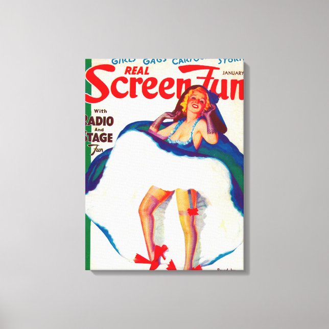 Titelseite des Real Screen Fun Magazine Leinwanddruck (Vorderseite)