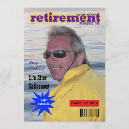 Titelseite des Zeitschrift Retirement Magazine Einladung