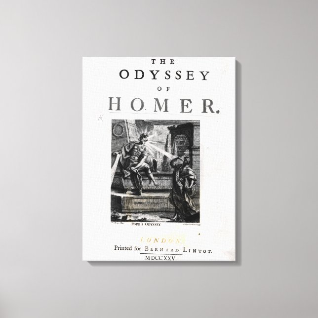 Titelseite für "The Odyssey" von Homer Leinwanddruck (Vorderseite)