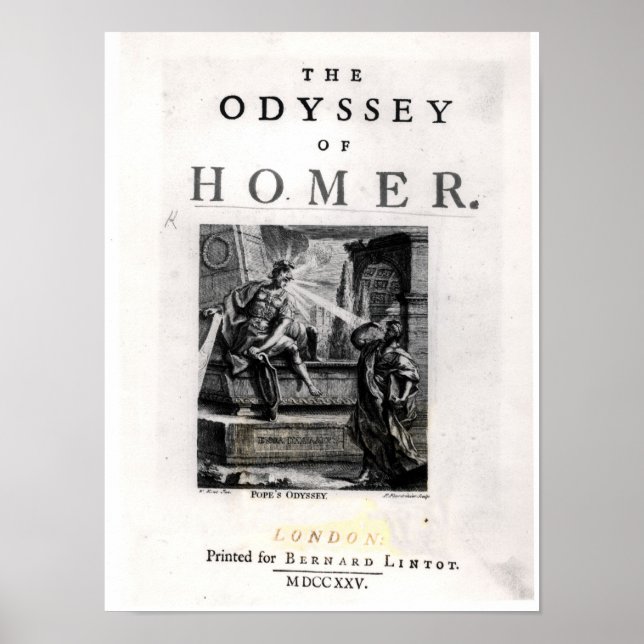 Titelseite für "The Odyssey" von Homer Poster (Vorne)