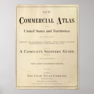 Titelseite Neue kommerzielle Atlas Poster