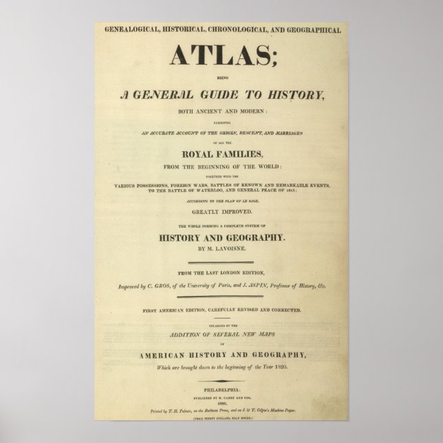 Titelseite Vollständige genetische, historische Poster (Vorne)