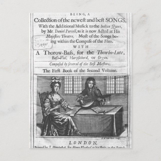 Titelseite von "Deliciae Musicae" Postkarte (Vorderseite)