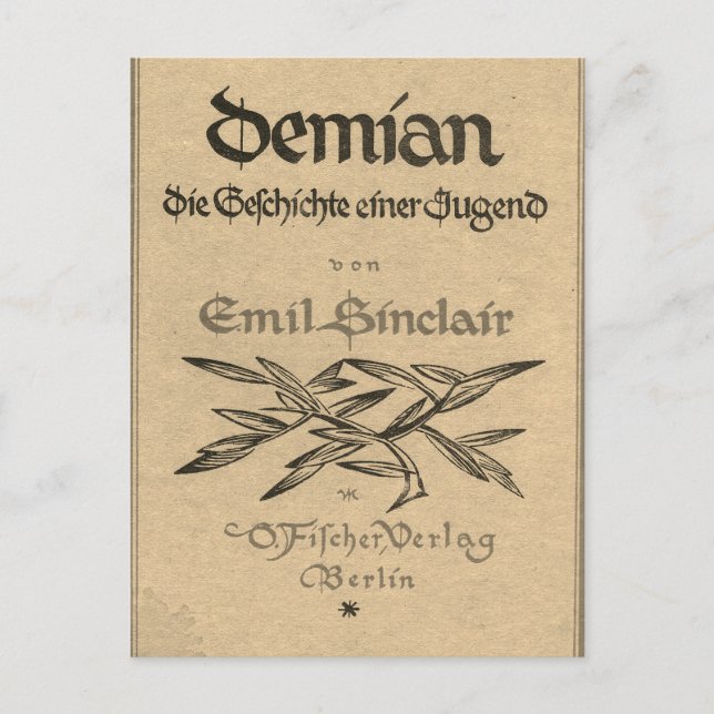 Titelseite von Demian (1919) Postkarte (Vorderseite)