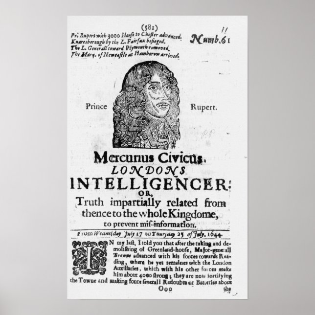 Titelseite von "Mercurius Civicus" Poster (Vorne)