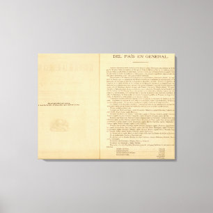 Titelseite von Mexiko-Atlas 1874 Leinwanddruck