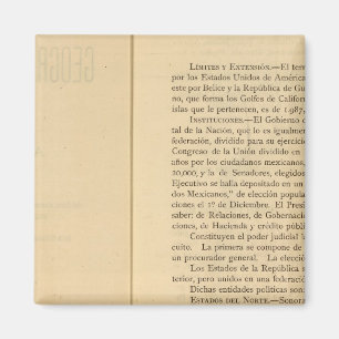 Titelseite von Mexiko-Atlas 1874 Magnet