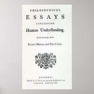 Titelseite von "Philosophischen Essays Poster