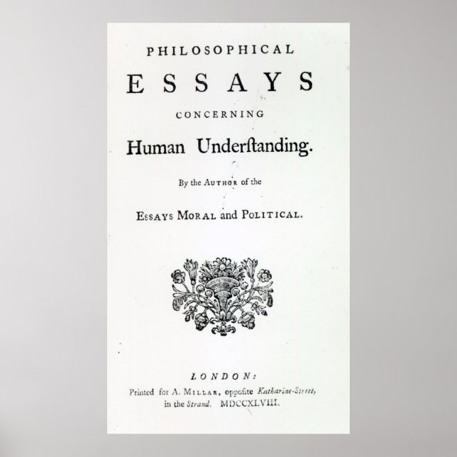 Titelseite von "Philosophischen Essays Poster (Vorne)