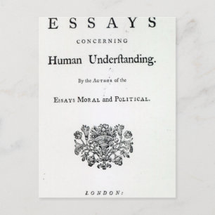 Titelseite von "Philosophischen Essays Postkarte