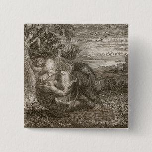 Tithonus, der Ehemann der Aurora, machte zu ein Button