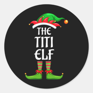 Titi-Elf passende Familien-Gruppen-Weihnachtsfeier Runder Aufkleber