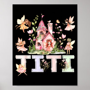 Titi Fee magisches florales Geburtstagsmädchen Mär Poster