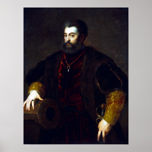 Titian Alfonso d'Este, Herzog von Ferrara Poster (Vorne)