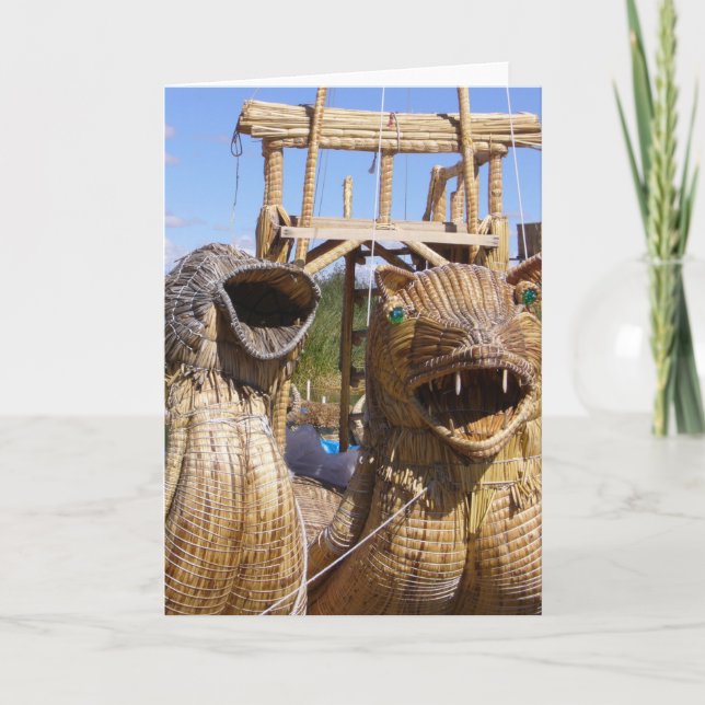 titicaca Bootsgesichter Karte (Vorderseite)