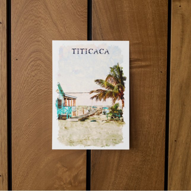 Titicaca Lake Beach Landschaft Südamerika Postkarte (titicaca lake beach postcard)