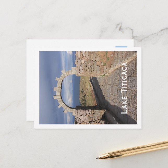 Titicaca-See, Peru Souvenir Postkarte (Vorderseite/Rückseite Beispiel)