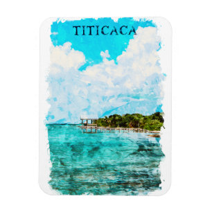 Titicaca Seeblick Magnet