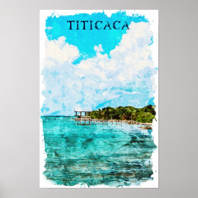 Titicaca Seeblick Poster (Vorne)