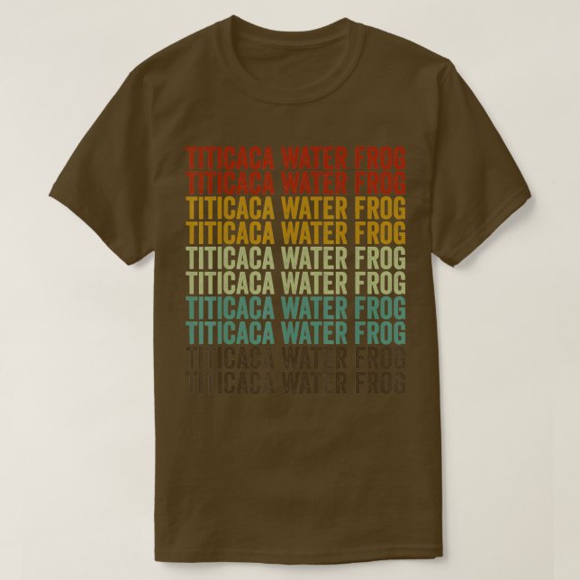 Titicaca Water Frog Amphibien Retro 1 T-Shirt (Design vorne)