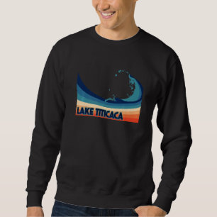 Titicacasee Retro Bootfahren Segeln & Angeln Urlau Sweatshirt
