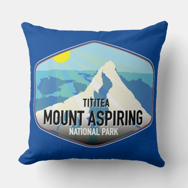 Tititea | Mount Aspiring National Park Kissen (Vorderseite)