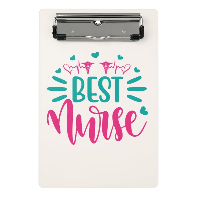 TITLE  Best Nurse Mini Clipboard – Personalized Me Klemmbrett (Vorderseite)
