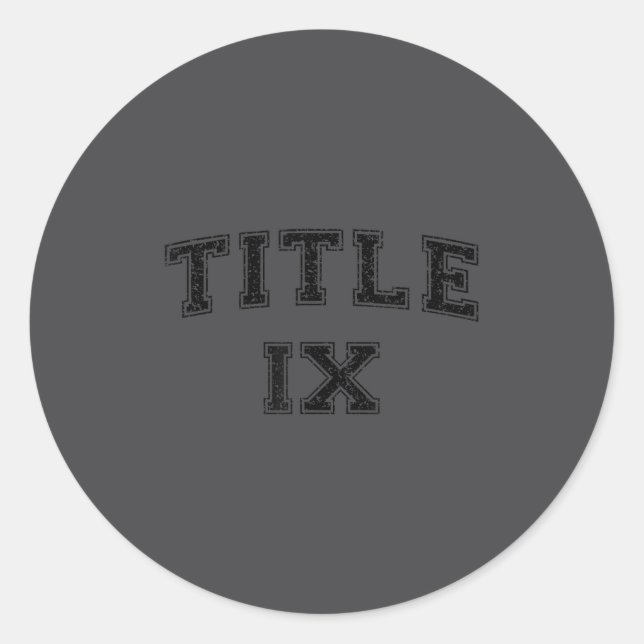 Title Ix Title 9 Varsity Style Women's Srts  Runder Aufkleber (Vorderseite)