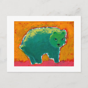 Titled: My Friend is a Bear - Spaß wütend Art Postkarte