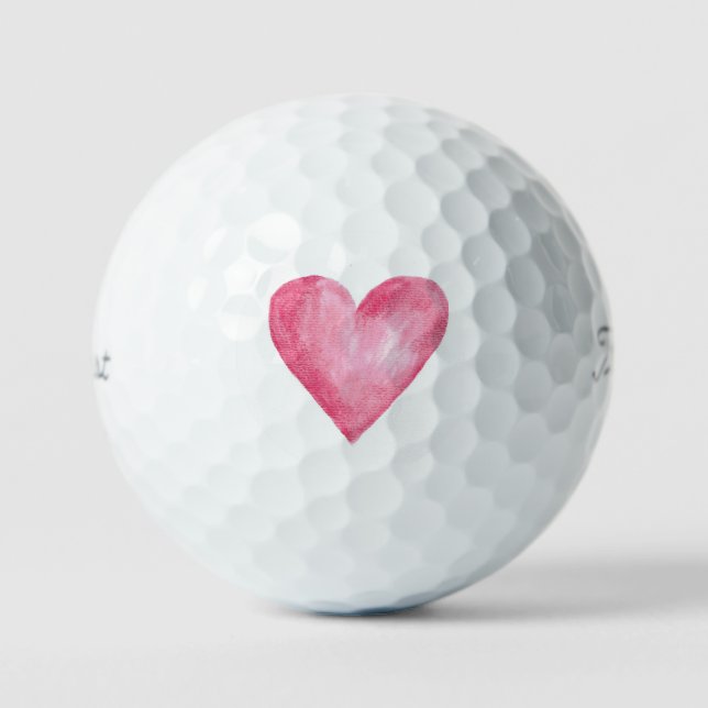 Titleist 2023 Pro V1 Wasserfarbiges Herz Golfball (Vorderseite)